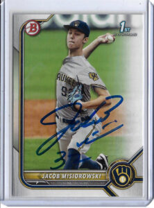 Jacob Misiorowski Autographed 2022 1st Bowman Paper RC Rookie Card