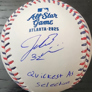 Jacob Misiorowski Autographed 2025 All-Star Game Baseball Inscribed Quickest AS Selection v1