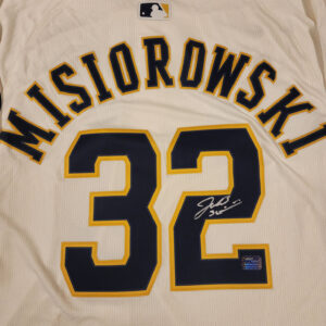 Jacob Misiorowski Autographed Milwaukee Brewers Nike Cream Home Limited Custom Jersey v2
