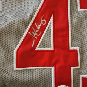 John Lackey Autographed 2016 World Series Chicago Cubs Road Jersey v1