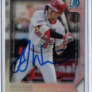 JJ Wetherholt Autographed 2025 Bowman Chrome NSCC National Chicago Prospects Refractor TP7