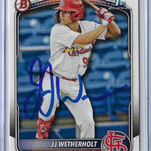 JJ Wetherholt Autographed 2025 Bowman Prospects BP22 Rookie Card