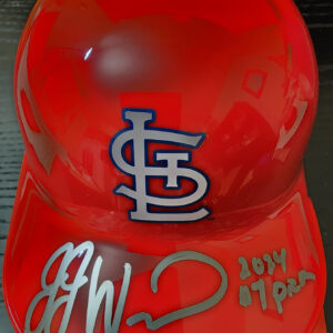 JJ Wetherholt Autographed St Louis Cardinals Mini Batting Helmet v2