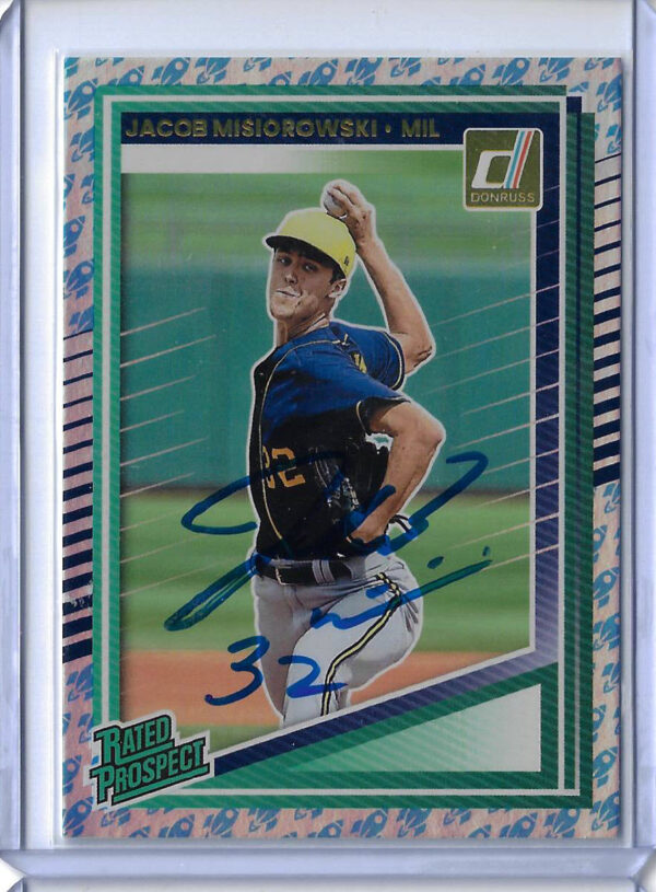 Jacob Misiorowski Autographed 2025 Donruss Rated Prospects Liberty Rookie Card RC