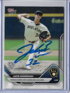 Jacob Misiorowski Autographed 2025 MLB Topps Now 349 Outduels Skenes Rookie Card RC