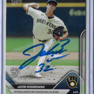 Jacob Misiorowski Autographed 2025 MLB Topps Now 349 Outduels Skenes Rookie Card RC