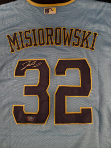 Jacob Misiorowski Autographed Milwaukee Powder Blue Replica Jersey v2