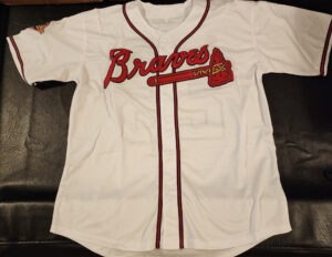 Andrew Jones Atlanta Braves Custom White 1996 World Series Stitched Baseball Jersey v4