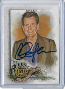 Charlie Sheen Autographed 2022 Topps Allen & Ginter #292 Card