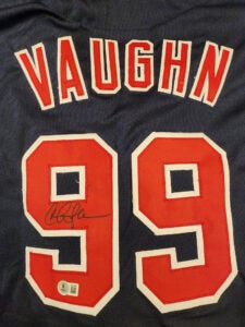 Charlie Sheen Autographed Signed Major League Movie Blue Sleeveless Custom Jersey v2