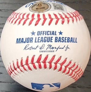 Charlie Sheen Autographed Signed Rawlings OMLB #99 Baseball v2