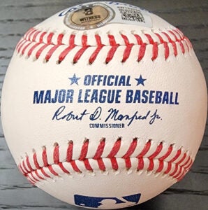 Charlie Sheen Autographed Signed Rawlings OMLB Baseball Inscribed WINNING v3