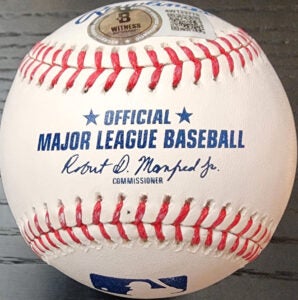 Charlie Sheen Autographed Signed Rawlings OMLB Baseball Inscribed Wild Thing v3