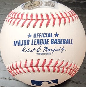 Charlie Sheen Autographed Signed Rawlings OMLB Baseball v2