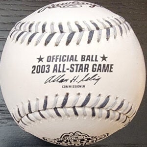 Melvin Mora Autographed 2003 All Star Game Baseball v2