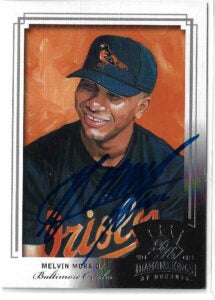 Melvin Mora Autographed 2003 Donruss Diamond Kings #9 Card