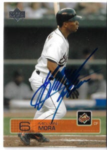 Melvin Mora Autographed 2003 Upper Deck #78 Card