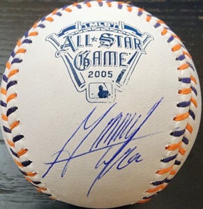Melvin Mora Autographed 2005 All Star Game Baseball v1