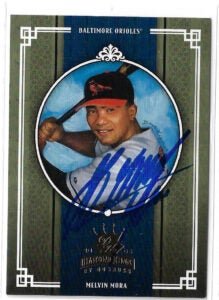 Melvin Mora Autographed 2005 Donruss Diamond Kings #34 Card