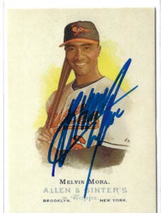 Melvin Mora Autographed 2006 Topps Allen & Ginter #192 Card