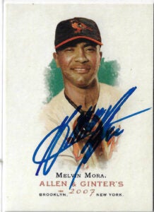 Melvin Mora Autographed 2007 Topps Allen & Ginter #109 Card
