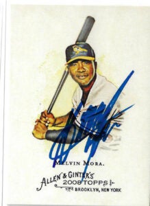 Melvin Mora Autographed 2008 Topps Allen & Ginter #194 Card