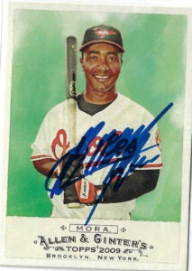 Melvin Mora Autographed 2009 Topps Allen & Ginter #267 Card