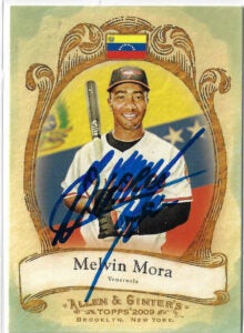 Melvin Mora Autographed 2009 Topps Allen & Ginter National Pride #NP28 Card
