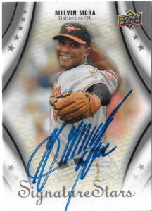 Melvin Mora Autographed 2009 Upper Deck Signature Stars #78 Card