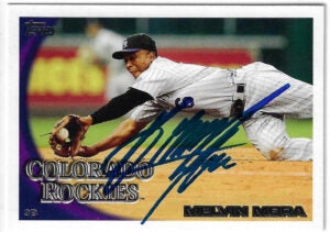 Melvin Mora Autographed 2010 Topps Update #US-84 Card