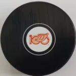 Red Wings Puck 100th