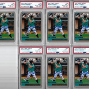 Miguel Cabrera Autographed 2000 Topps Traded T40 Rookie Card PSA 9