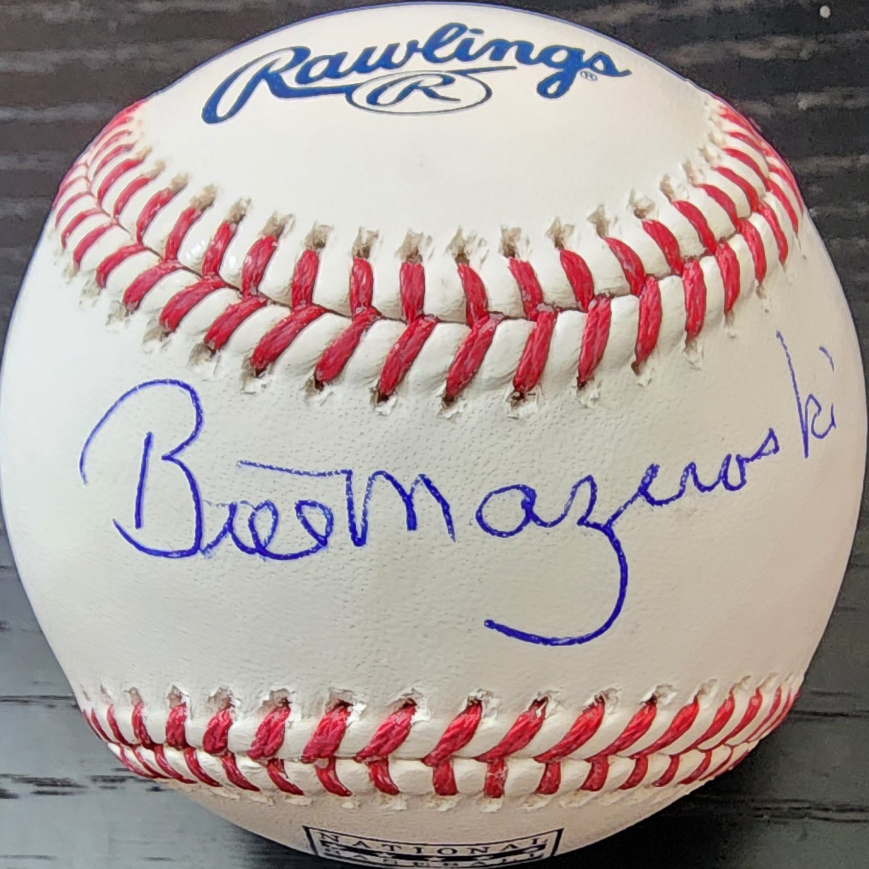 Bill Mazeroski Autographed HOF Baseball with HOF 01 Inscription SWEET v1 Bill Mazeroski Autographed HOF Baseball with HOF 01 Inscription SWEET v1