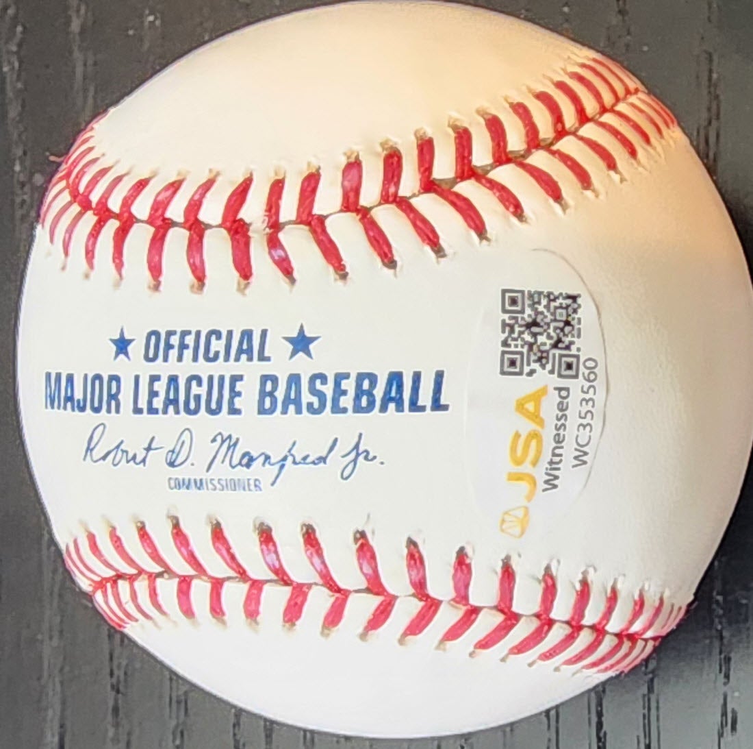 Bill Mazeroski Autographed OMLB Baseball with HOF 01 Inscription v2 Bill Mazeroski Autographed OMLB Baseball with HOF 01 Inscription v2