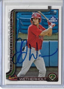 JJ Wetherholt Autographed 2025 Topps Pro Debut Paper PD-94