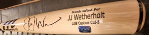 JJ Wetherholt Autographed Game Model Bat v2